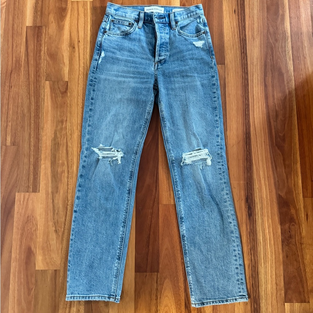 Aritzia Denim Forum The Arlo Hi-Rise Straight Jean